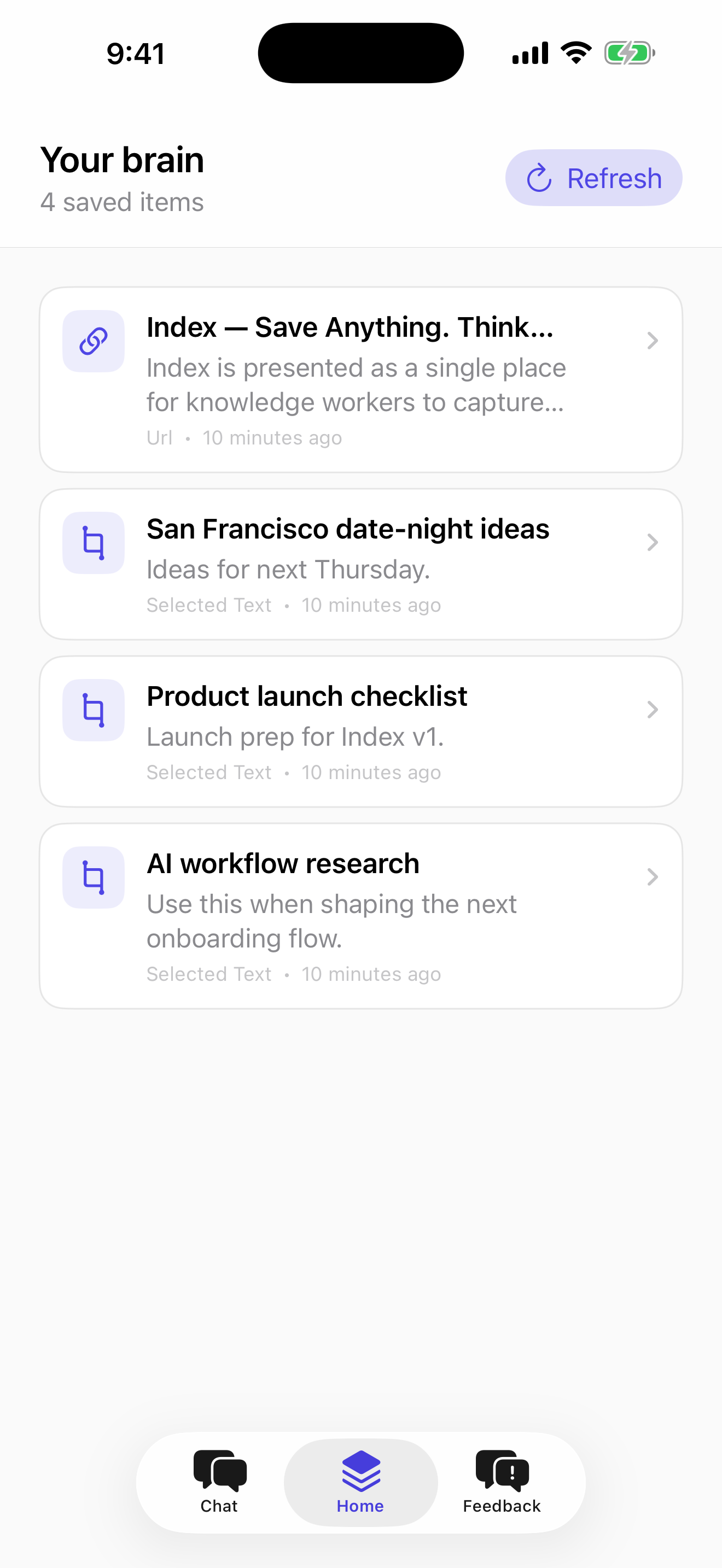 Index library on iPhone